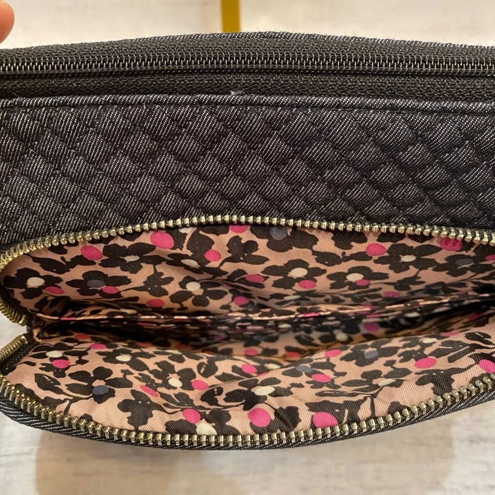 Authentic Vera Bradley Iconic RFID Denim Hipster Crossbody